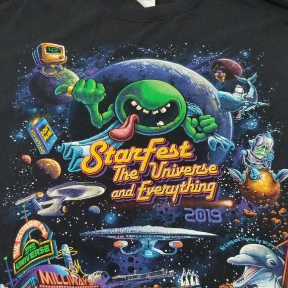 StarFest 2019 Convetion T-Shirt Hitchhikers Guide To The Galaxy Graphic - Picture 4 of 8